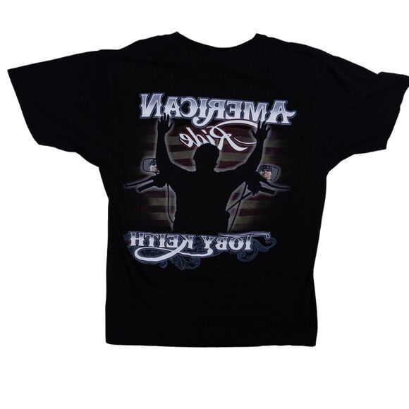 Toby Keith American Ride 2009 Tour Shirt Double Sided Motorcycle Flag Tee M y2k - Picture 2 of 4